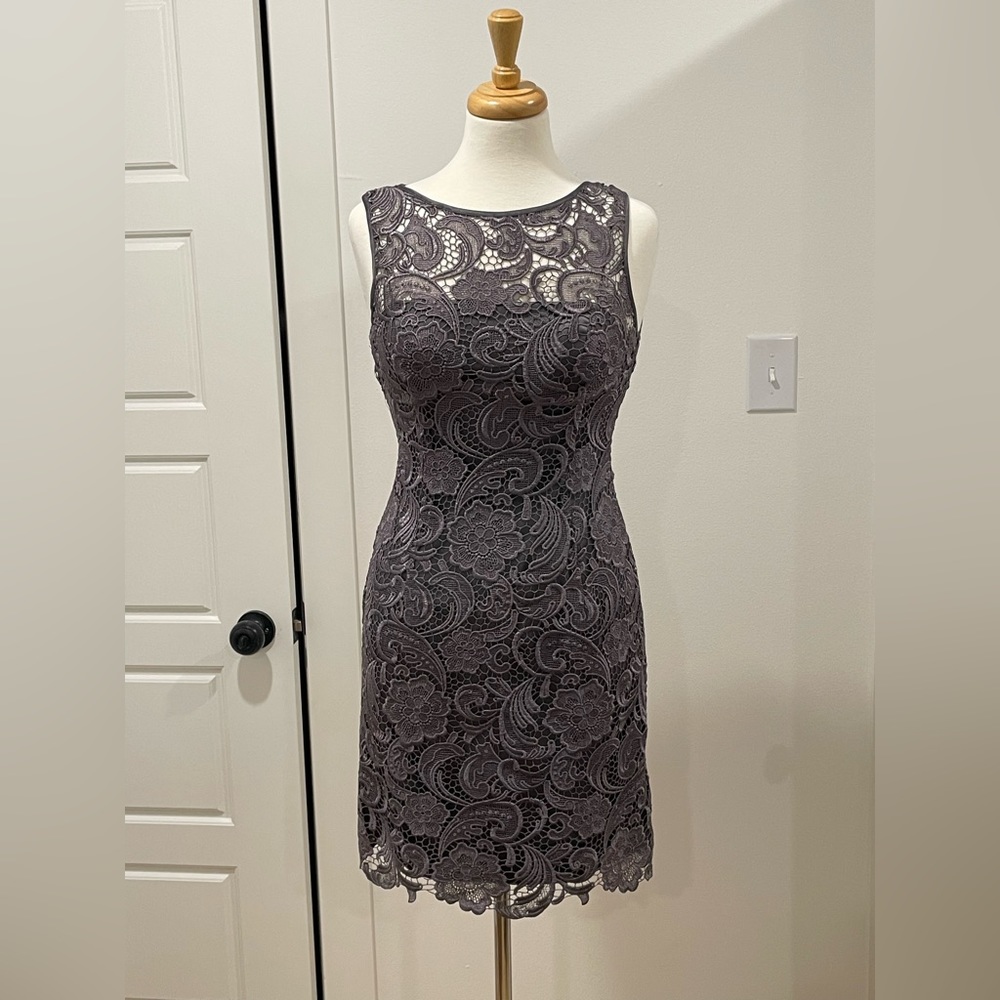 Cache gray lace dress